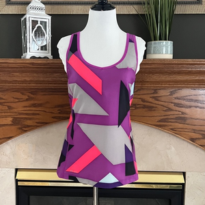 Nike Dri-Fit‎ Geometric Racerback Activewear Tank Top Sz. L